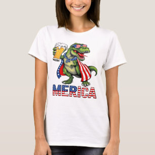 Dino 'Merica Fourth of July Fun T-Shirt