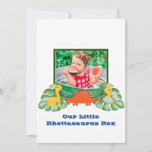 Dino-Mite 1st Birthday- Dinosaur Photo Invitation