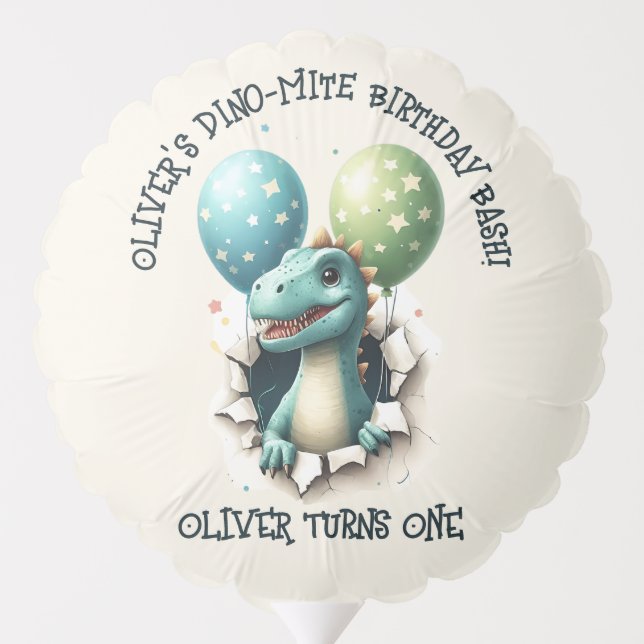 Dino-Mite Birthday Bash Balloon (Back)