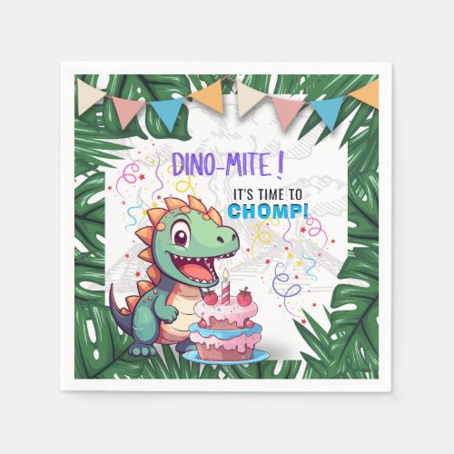 Dino_mite Birthday Paper Napkins