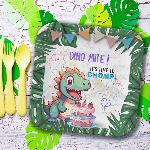 Dino_mite Birthday Paper Plate