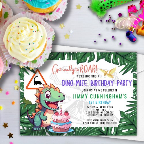 Dino_mite Birthday Party Invitation