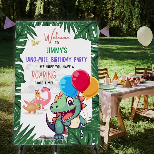 Dino_mite Birthday Party Personalized Welcome Sign