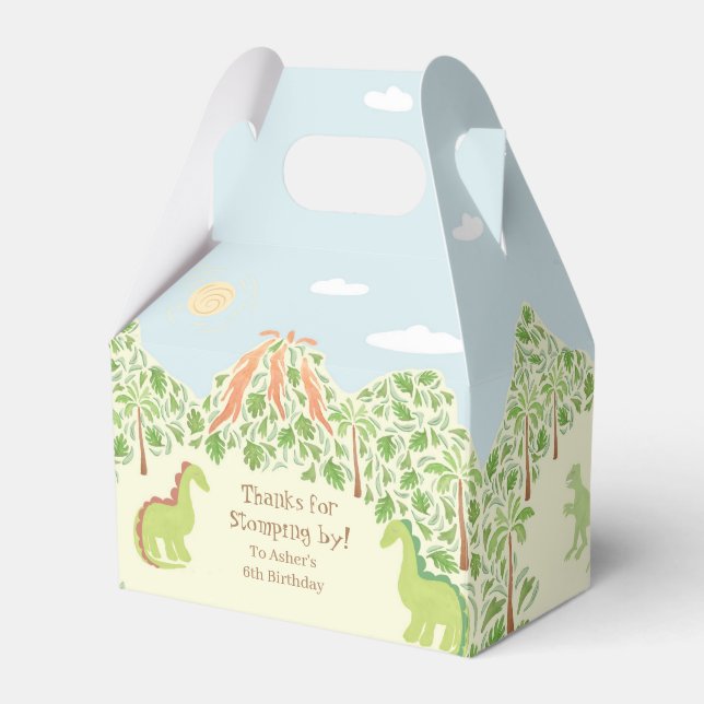 Dino-Mite Birthparty! Favor Boxes (Front Side)