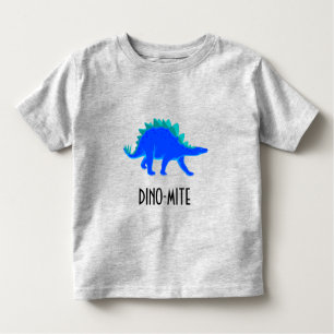 DINO-MITE! Blue Dinosaur (Stegosaurus), customize Toddler T-shirt