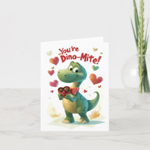 Dino-mite Child's Valentine's Day Card