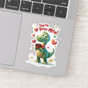 Dino-mite Child's Valentine's Day Card Sticker