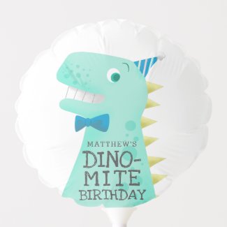 DINO-MITE Dinosaur Birthday Party Personalized Balloon