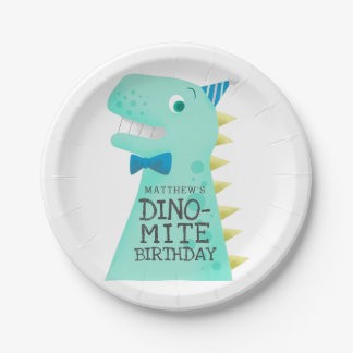 DINO-MITE Dinosaur Boys Birthday Party Paper Plates