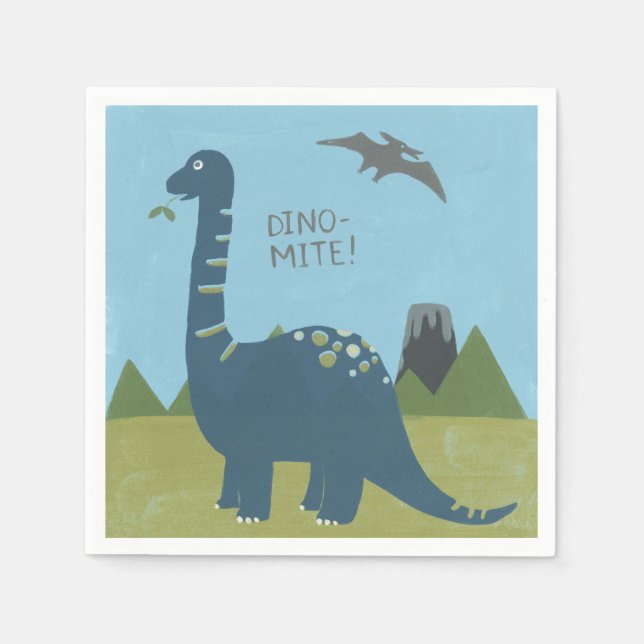 Dino-mite Dinosaur Napkins (Front)