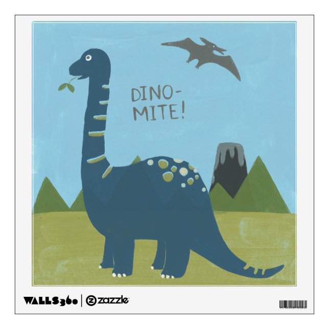Dino-mite Dinosaur Wall Decal (Front)
