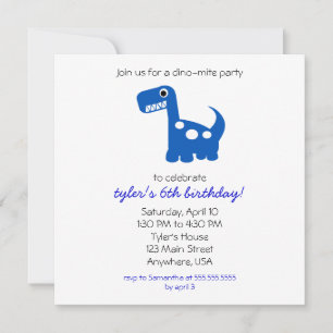 Dino-mite Invitation