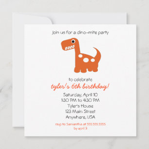Dino-mite Invitation
