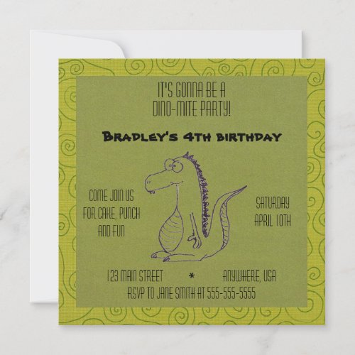 Dino-mite Custom Invites