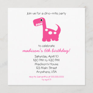 Dino-mite Invitation