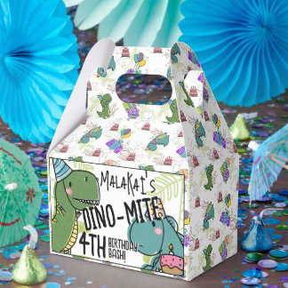 Dino-Mite Kid's Birthday Party Dinosaur Favor Boxes