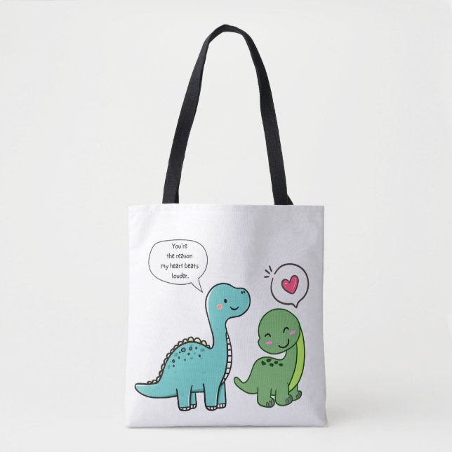 Dino-mite Love Tote Bag (Front)