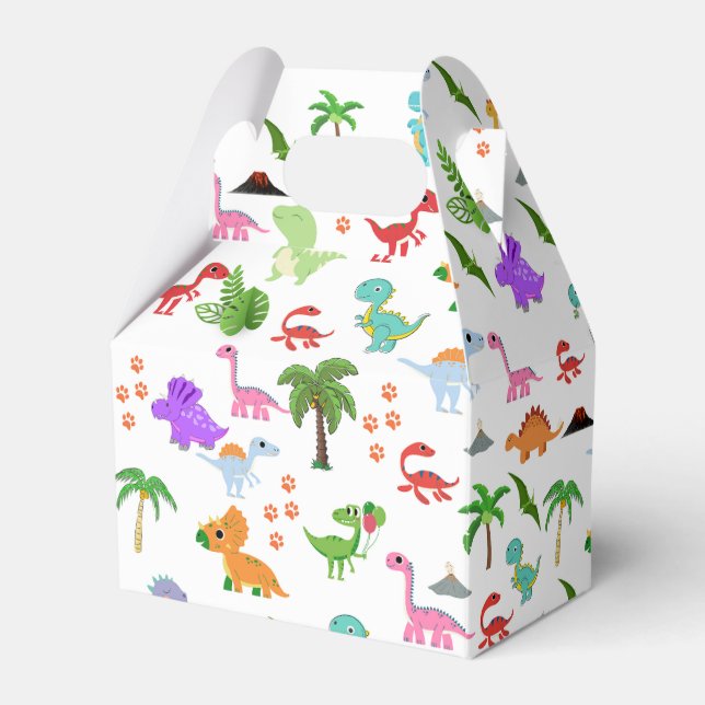 Dino-mite Party: Jurassic Joy Unleashed! Favor Boxes (Front Side)