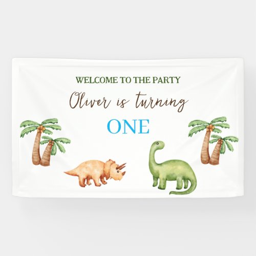 Dino_mite t_rex birthday party banner