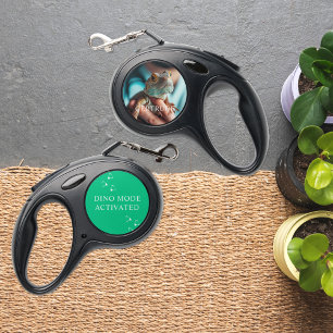 Dino Mode Reptile Pet Name & Photo Retractable Pet Leash