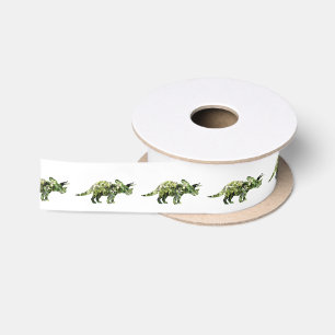Dino Mood , Dinosaur Art Wrapping Paper Satin Ribbon