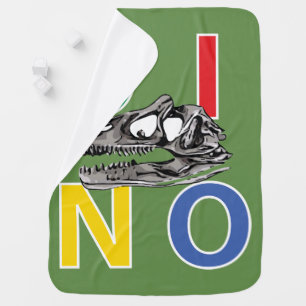 DINO - Moss Green Baby Blanket