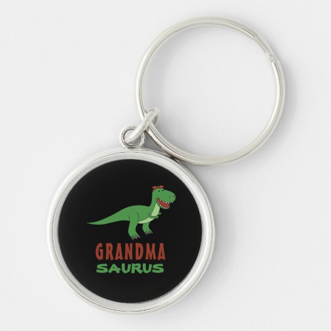 Dino Nana Grandparent Dinosaur T-Rex Grandmasaurus Keychain (Front)