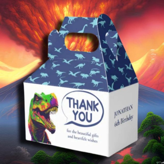 Dino navy blue Favor Box (Some of the popular dinosaur gifts available on Zazzle, 	jurassic world t rex)