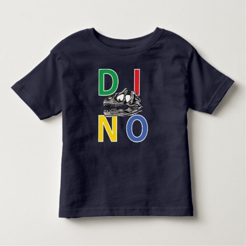 DINO _ Navy Blue Toddler Fine Jersey T_Shirt