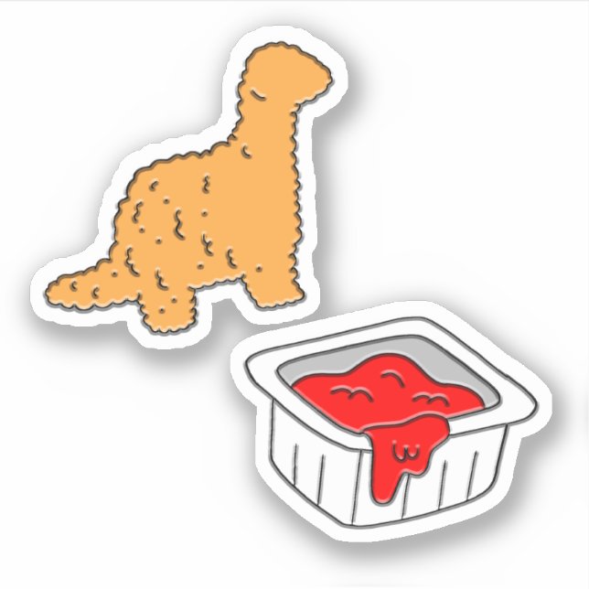 Dino nugget  sticker (Front)
