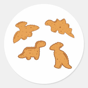 Dino nuggets  classic round sticker