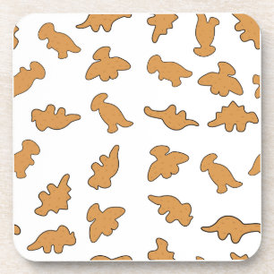 Dino Nuggets Pattern Beverage Coaster