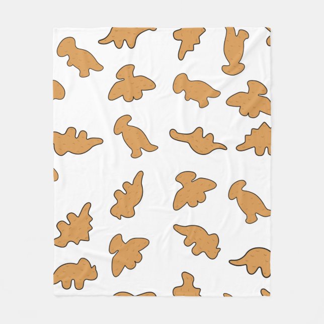 Dino Nuggets Pattern Fleece Blanket (Front)