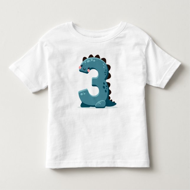 Dino number Tree Toddler T-shirt (Front)