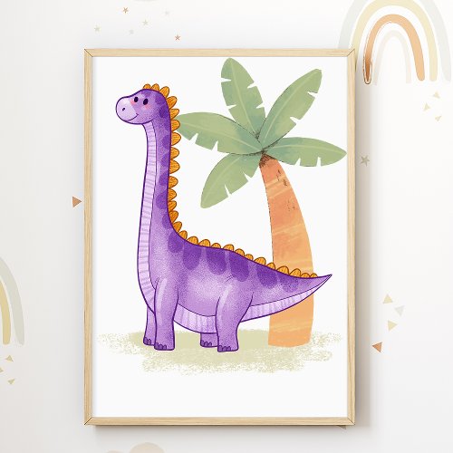 Dino Nursery Poster Dinosaurs Kids Room Print