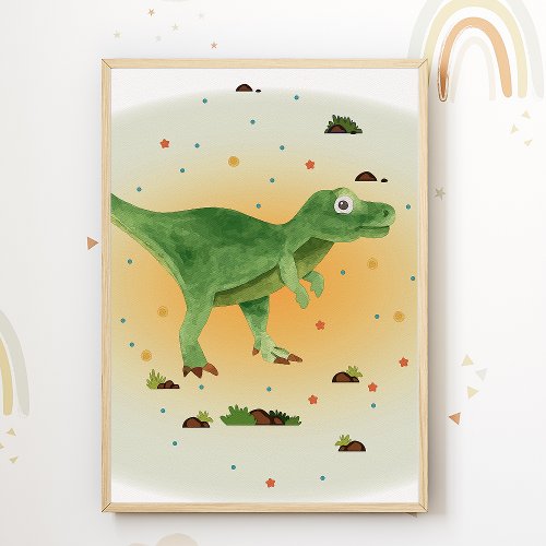 Dino Nursery Print Dinosaur Kids Room Poster