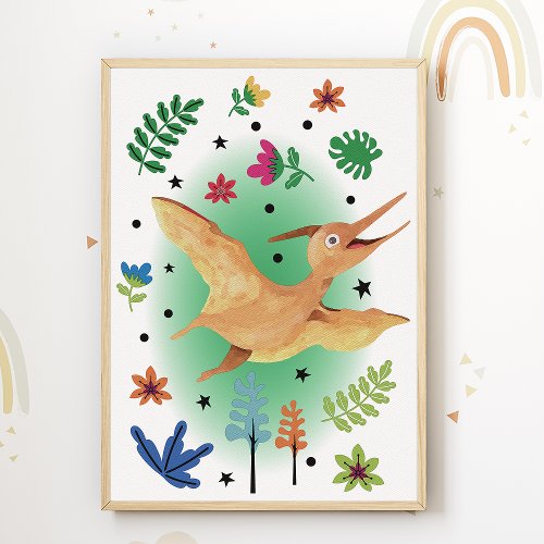 Dino Nursery Print Dinosaur Kids Room Poster