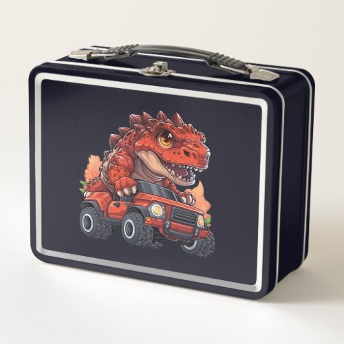 Dino on Wheels Back_to_School Adventure Lunch Box