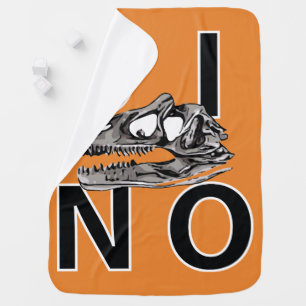 DINO - Orange Baby Blanket