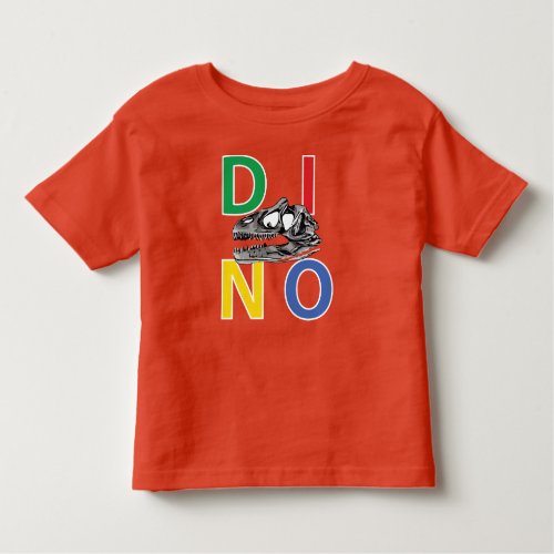 DINO _ Orange Toddler Fine Jersey T_Shirt