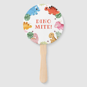Dino Party Cute Dinosaur Birthday Party  Hand Fan