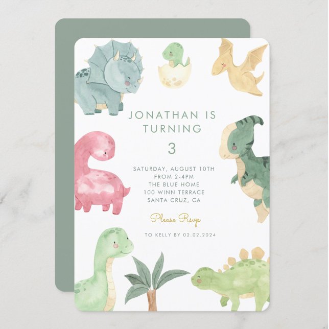 Dino Party Dinosaur Birthday  Invitation (Creator Uploaded)