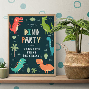 Dino Party Dinosaurs Birthday Party Welcome Sign