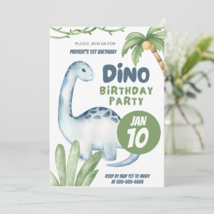 Dino Party Dinosaurs First Birthday invitation