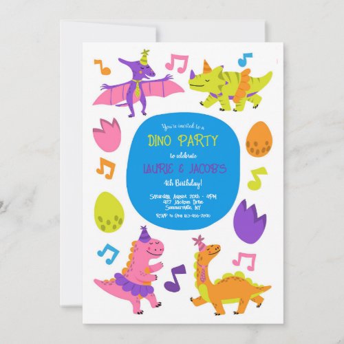 Dino Party Invitation