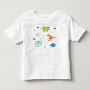 Dino Party Jurassic Colorful Dinosaur Birthday Toddler T-shirt