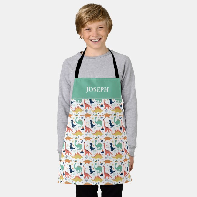 Dino Pattern Apron