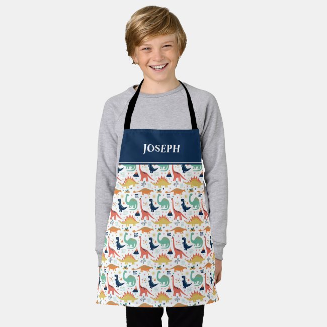 Dino Pattern Apron