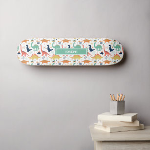 Dino Pattern Skateboard