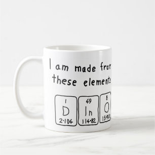 Dino periodic table name mug